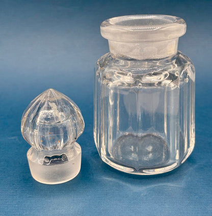 Heisey Glass Wide Panel Glass Horseradish Jar w/ Stopper /j