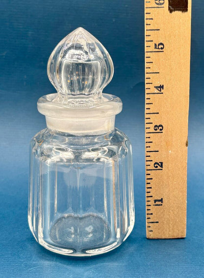 Heisey Glass Wide Panel Glass Horseradish Jar w/ Stopper /j