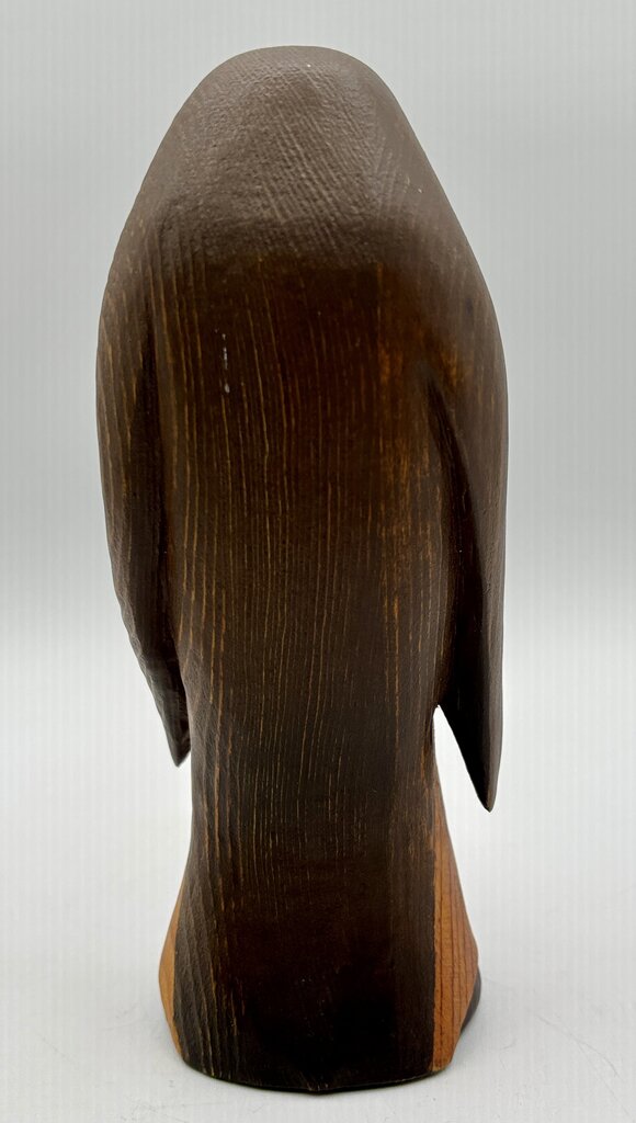 Carved Wooden Pelican 8.5” Artist Signed /j