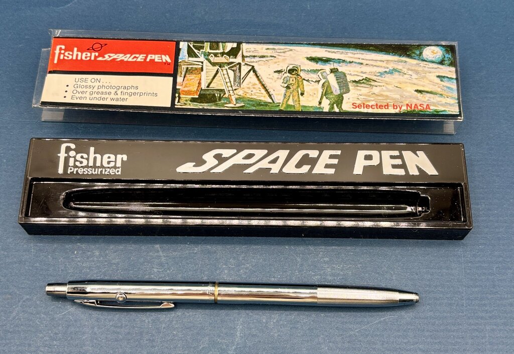 Vtg. Fisher Space Pen Pressurized Crome Ball Point /j