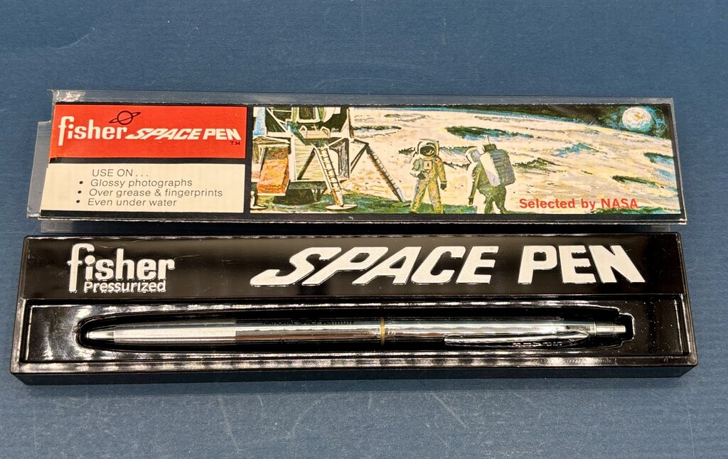 Vtg. Fisher Space Pen Pressurized Crome Ball Point /j