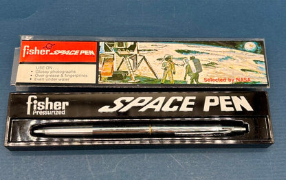 Vtg. Fisher Space Pen Pressurized Crome Ball Point /j