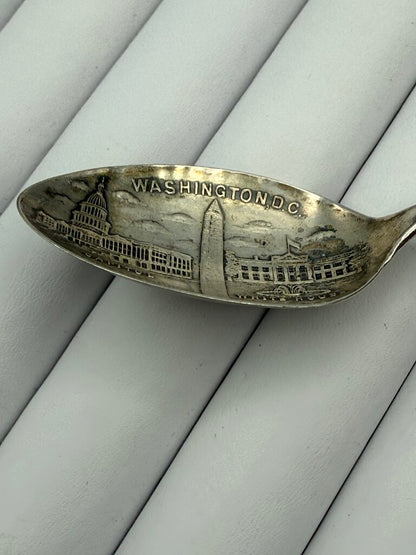 Antique Sterling Silver Souvenir Spoon Washington D.C. 12 gr /ro