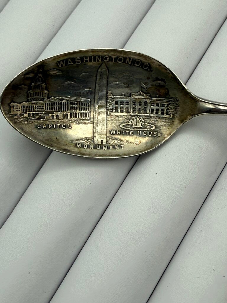 Antique Sterling Silver Souvenir Spoon Washington D.C. 12 gr /ro