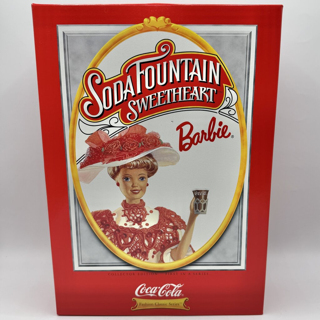 Vintage Mattel 1996 Soda Fountain Sweetheart Barbie Coca Cola Fashion Classic Series in Box /cb
