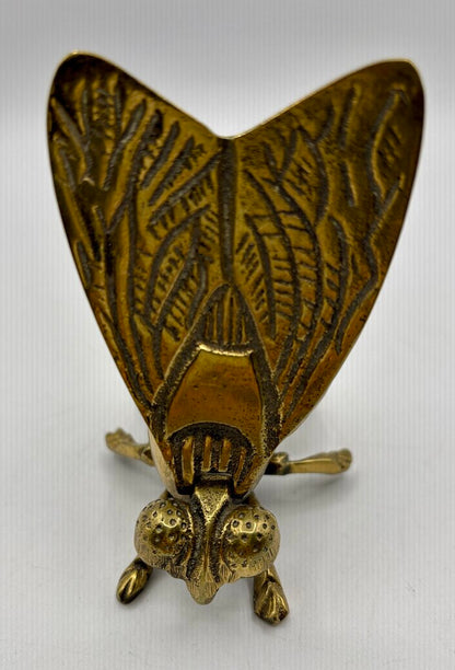 Vtg. Brass Fly Vesta Case/Trinket Box /j