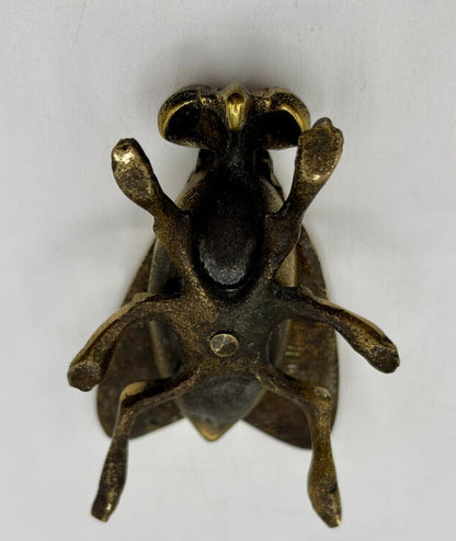 Vtg. Brass Fly Vesta Case/Trinket Box /j