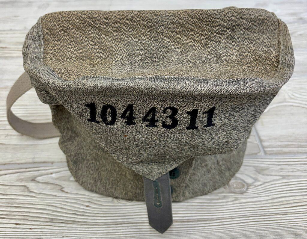 Vtg. Swiss/East German (?) Military Gas Mask Bag /j