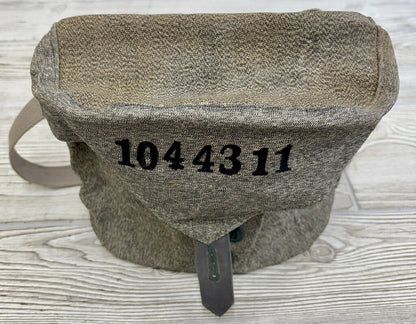 Vtg. Swiss/East German (?) Military Gas Mask Bag /j