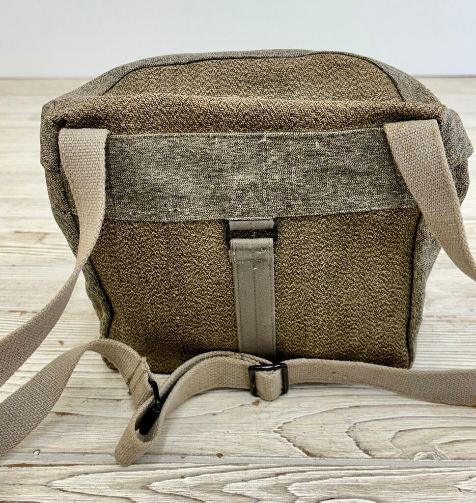 Vtg. Swiss/East German (?) Military Gas Mask Bag /j