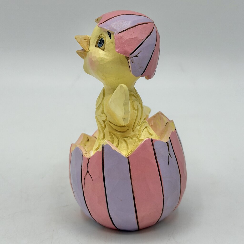 Enesco Jim Shore Heartwood Creek 2022 Easter Chick in Egg Mini Figurine /cb