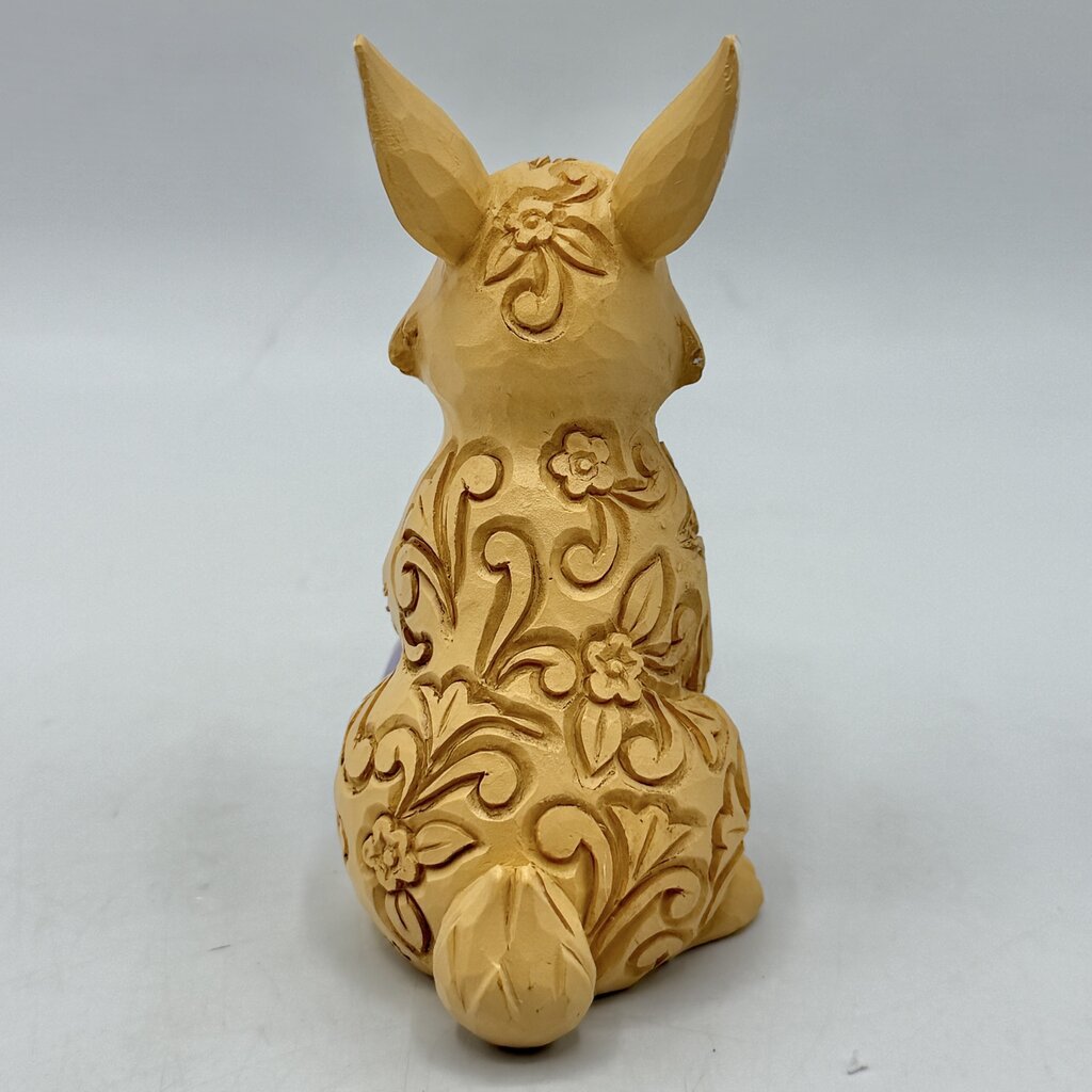 Enesco Jim Shore Heartwood Creek 2022 Easter Bunny With Floral Pattern Mini Figurine /cb