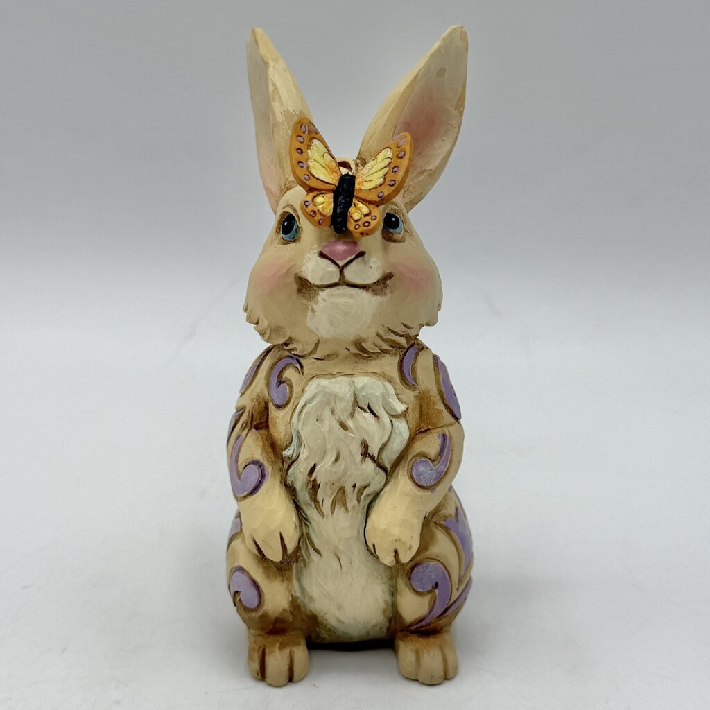 Enesco Jim Shore Heartwood Creek 2023 Mini Bunny with Butterfly Figurine /cb