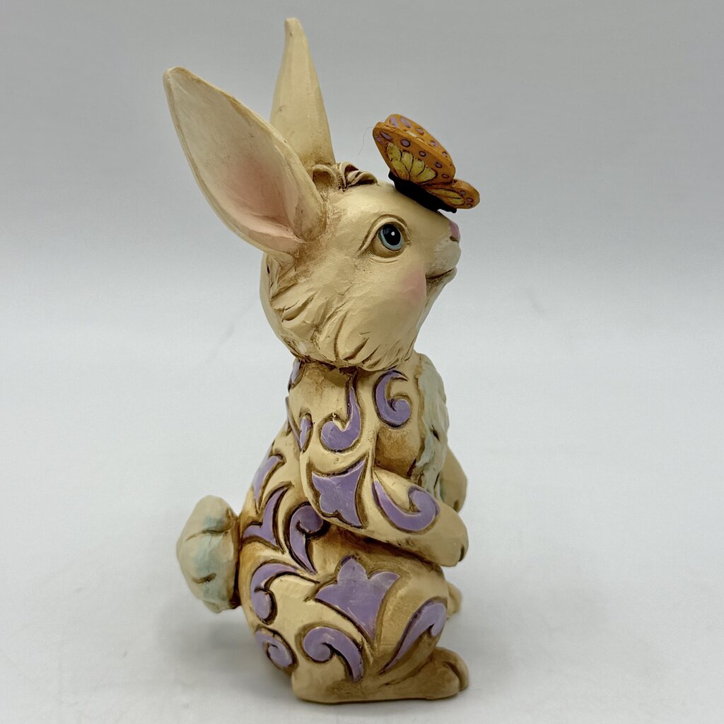 Enesco Jim Shore Heartwood Creek 2023 Mini Bunny with Butterfly Figurine /cb