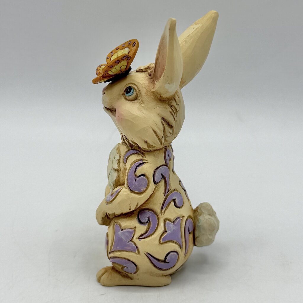 Enesco Jim Shore Heartwood Creek 2023 Mini Bunny with Butterfly Figurine /cb
