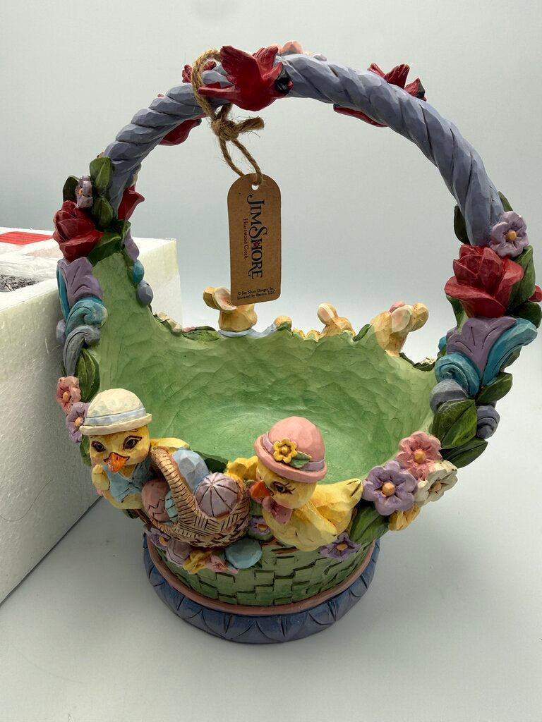 Jim Shore "Easter Cheer Found Here" 17th Annual Set Easter Basket #6008810 /rw
