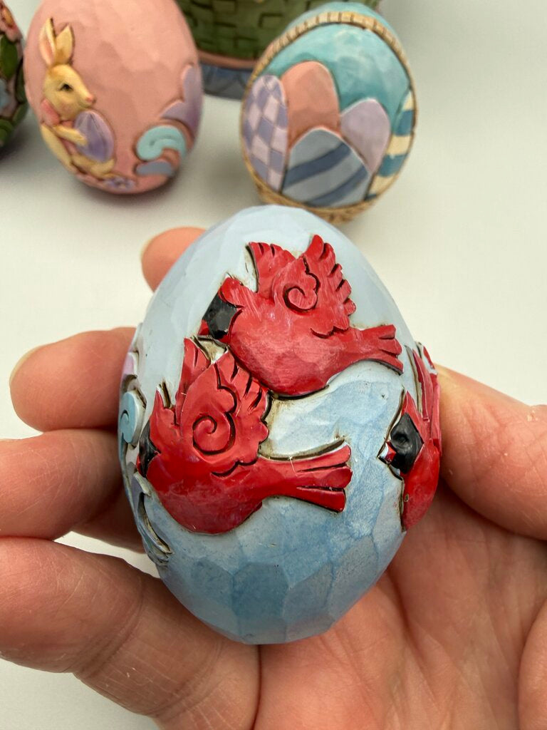 Jim Shore "Easter Cheer Found Here" 17th Annual Set Easter Basket #6008810 /rw