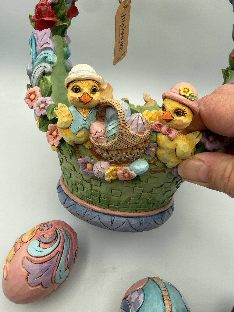 Jim Shore "Easter Cheer Found Here" 17th Annual Set Easter Basket #6008810 /rw
