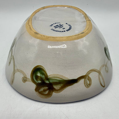 Louisville Stoneware Vintage Blue Grapes Divided Dish Made in Kentucky USA /cb