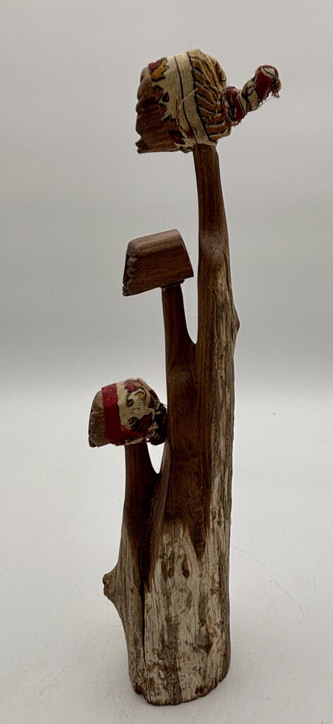 Hand Carved Wooden Sculpture of 3 Women Mozambique /j