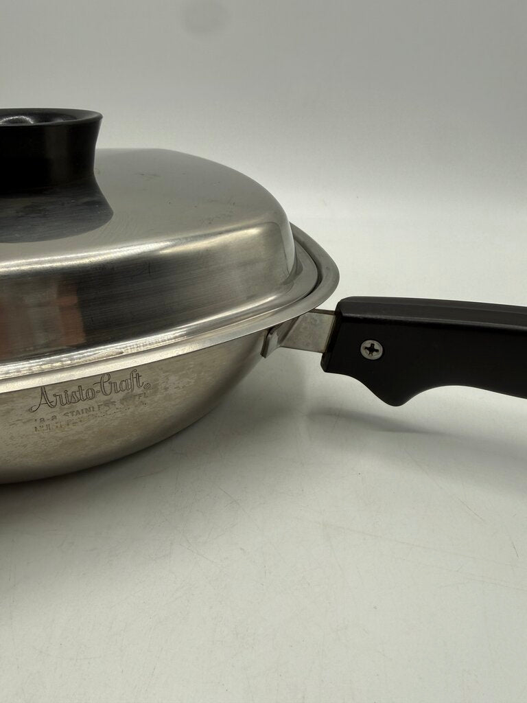 Vintage Aristo-Craft Stainless Steel Pan 8.5” w/lid /rw
