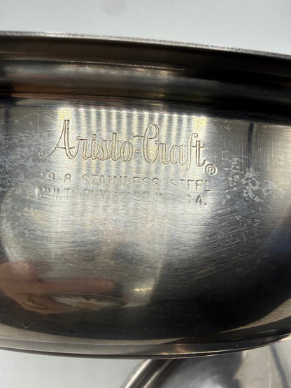 Vintage Aristo-Craft Stainless Steel Pan 8.5” w/lid /rw