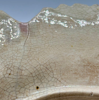 Antique Majolica Begonia Leaf Dish Unmarked /j