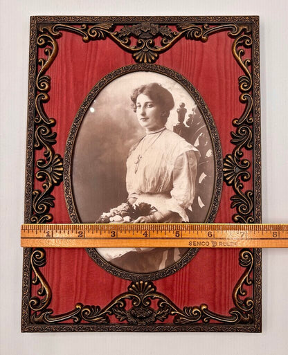 Antique Brass Filigree Table Top Frame w/ Antique Photo /j