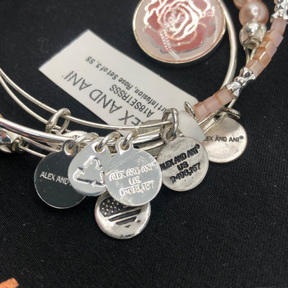 Alex & Ani Women’s Art Infusion, Rose Set of 3 Pink Expandable Bangle Bracelets