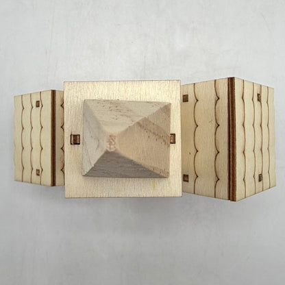 Wooden Laser Cut Christmas Village Scene Set of 2 Church & Houses LED Lit /cb