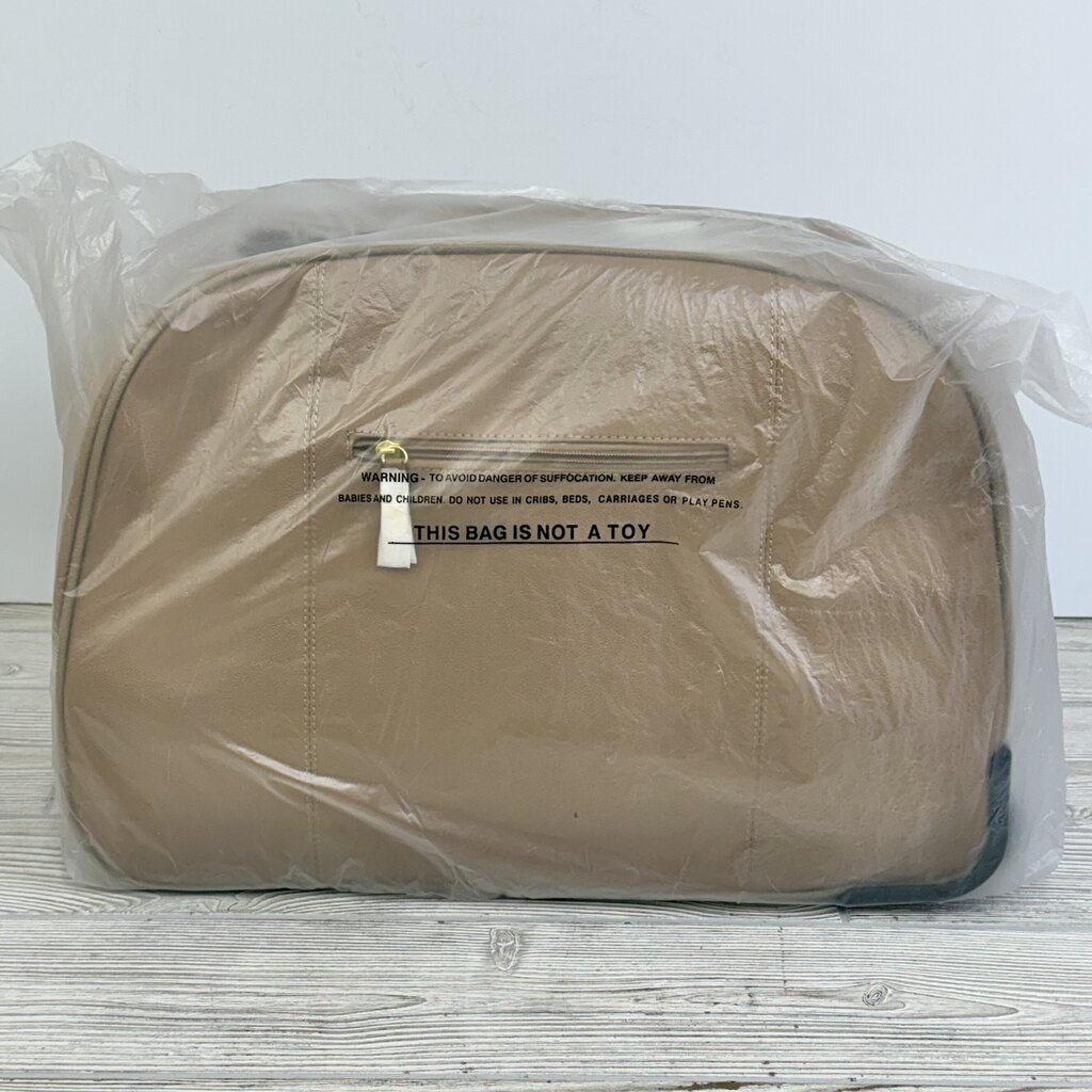 Joy & Iman Genuine Leather Wheeled Duffle Bag Cappuccino Brand New In Factory Packaging /cb