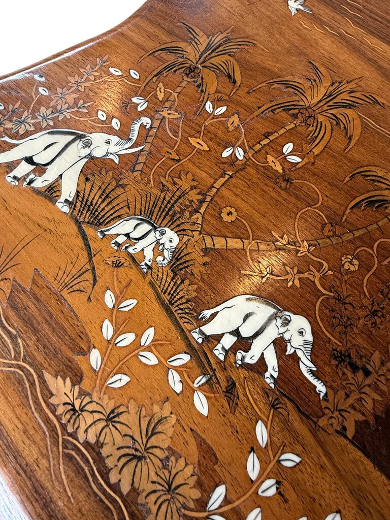 Inlaid Elephant Bone Ivory Wood Wall Art