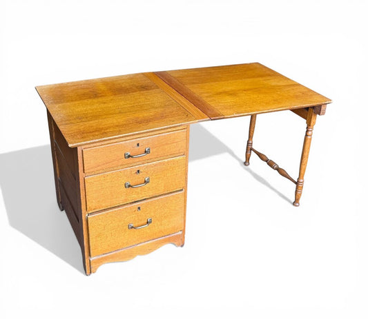 Flip-Top Desk/Table On Wheels