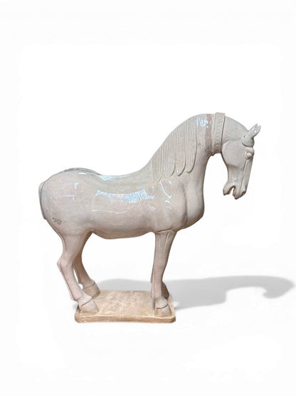 VTG Glazed Terracotta Horse Sculpture (HAS DAMAGE)