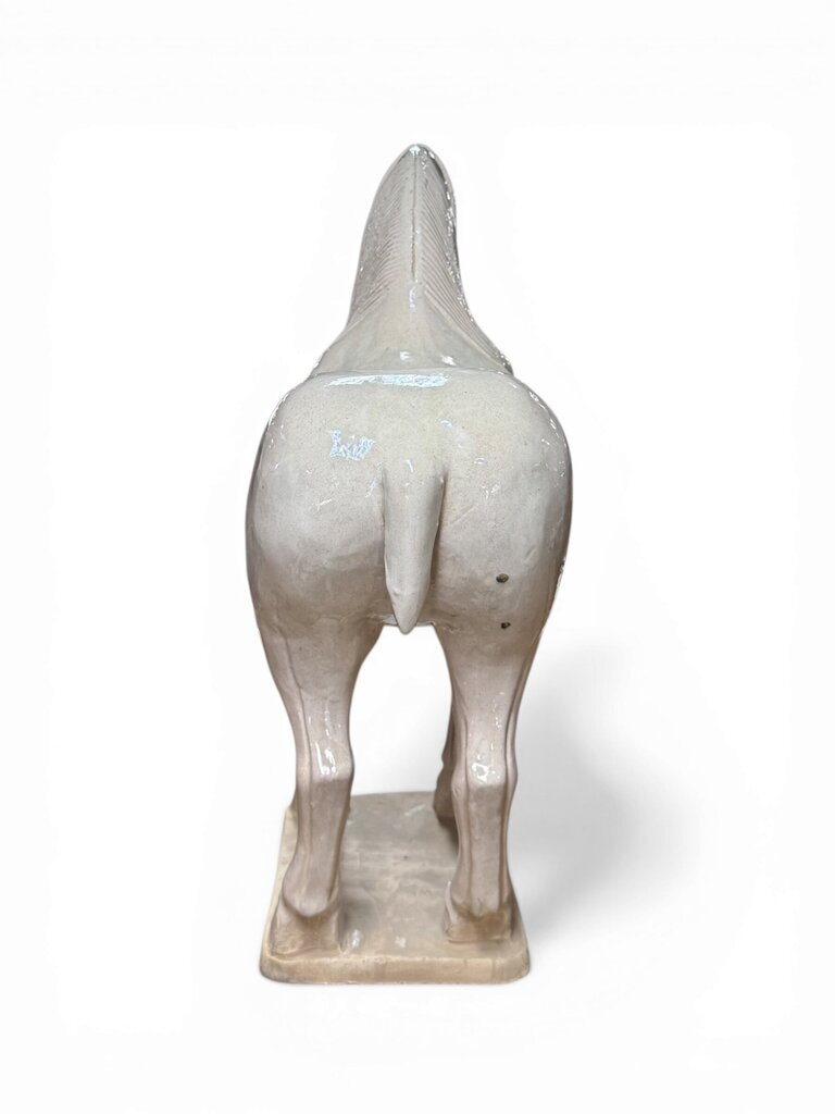VTG Glazed Terracotta Horse Sculpture (HAS DAMAGE)