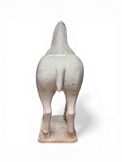 VTG Glazed Terracotta Horse Sculpture (HAS DAMAGE)