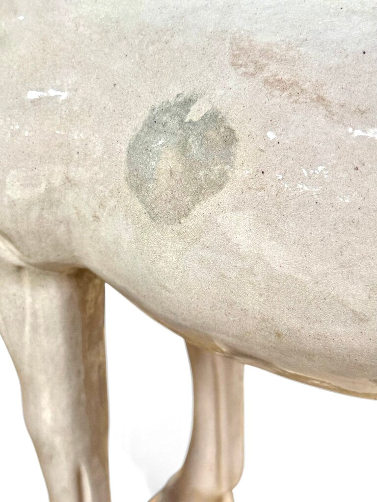 VTG Glazed Terracotta Horse Sculpture (HAS DAMAGE)