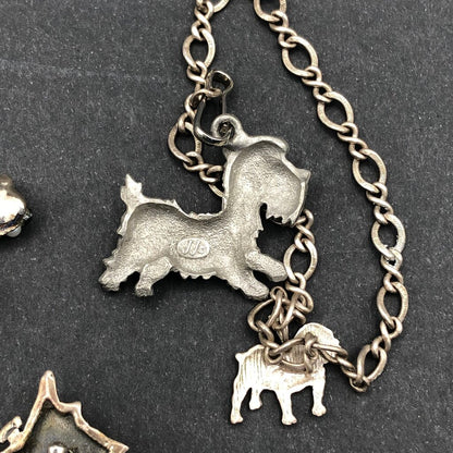 6pc Collection of Scottish Terrier Brooches & Bracelet /b
