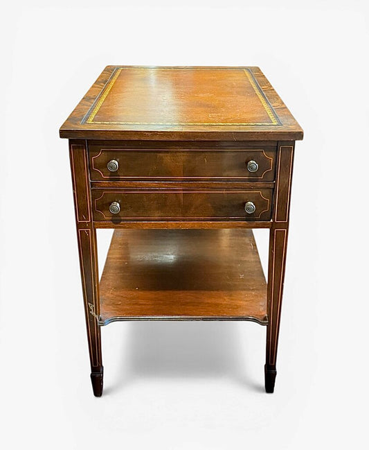 Brandt Furniture Side Table Gold Trim