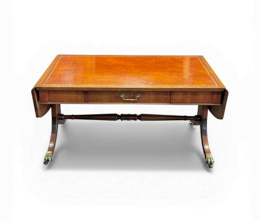 Brandt Furniture Drop Leaf Coffee Table Gold Trim