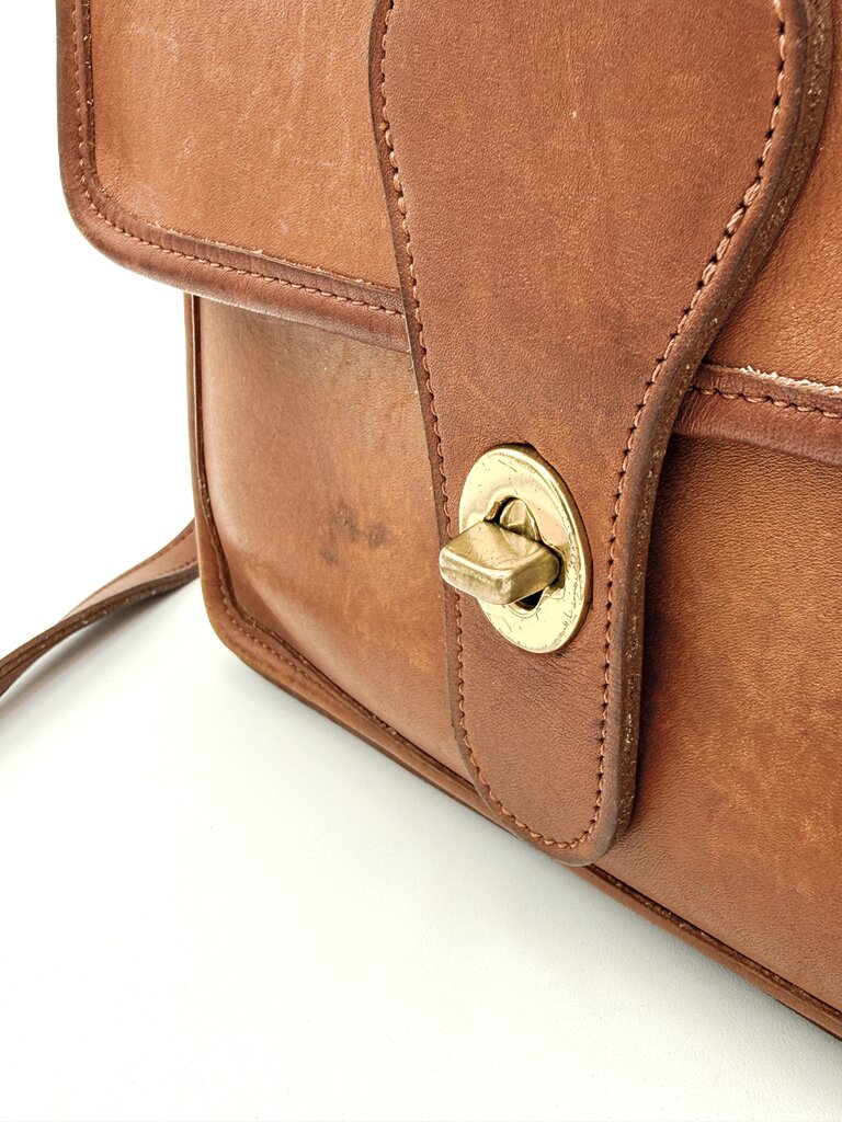 VTG Coach Brown Leather Satchel Bag