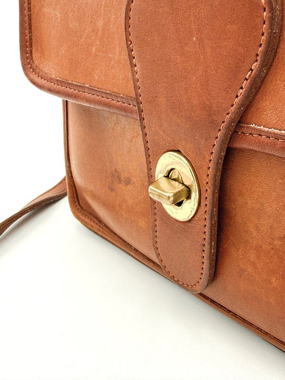 VTG Coach Brown Leather Satchel Bag