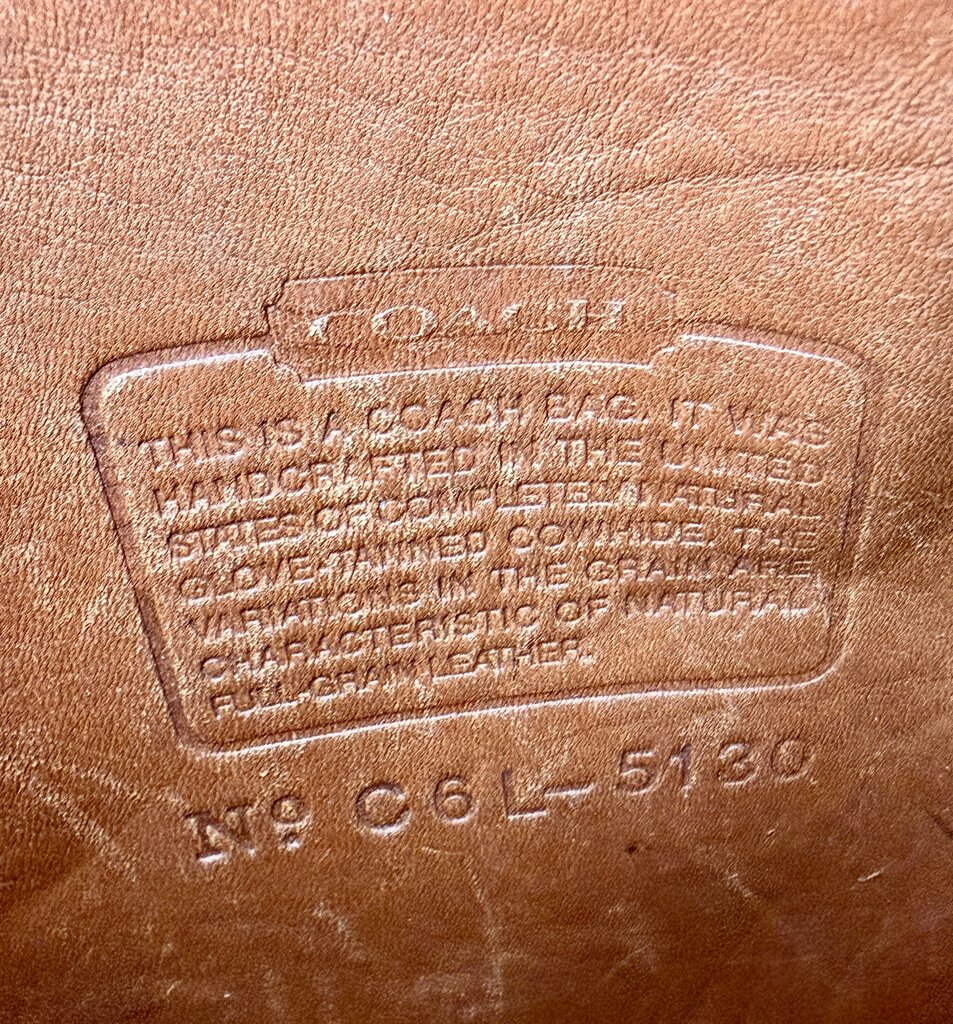 VTG Coach Brown Leather Satchel Bag