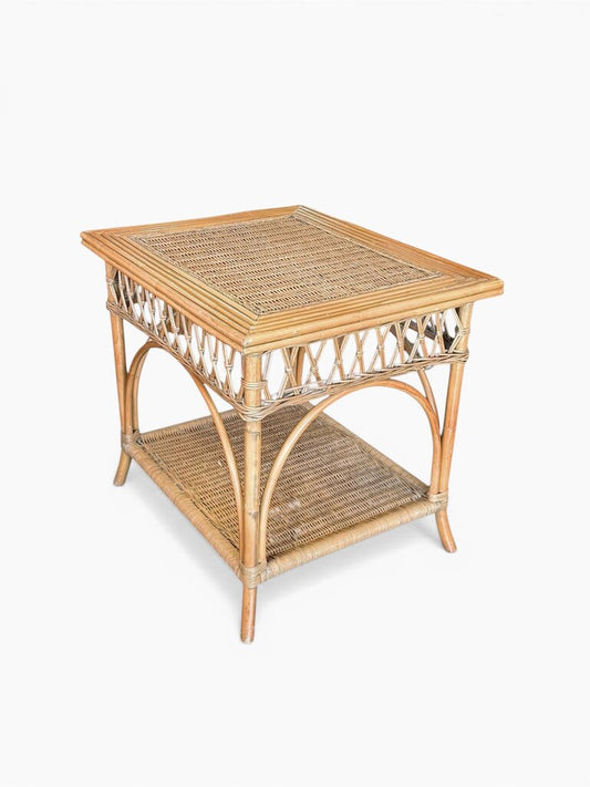 Light Wicker Side Table