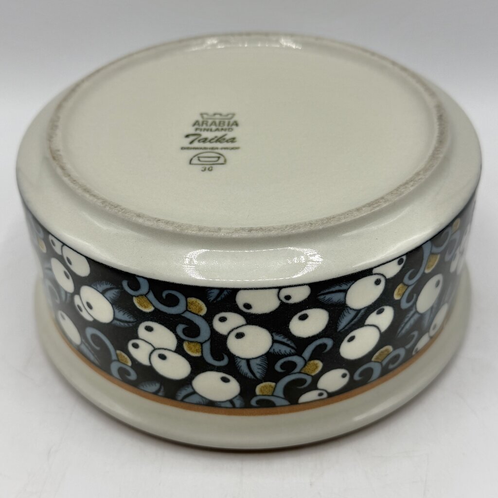 Vintage Arabia Finalnd Taika Mustikka 7 1/2” Round Serving Bowl Blueberries /cb