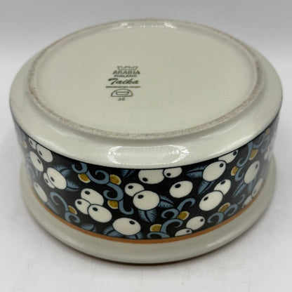 Vintage Arabia Finalnd Taika Mustikka 7 1/2” Round Serving Bowl Blueberries /cb