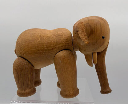 1957 Kay Bojesen Denmark Modern Articulated Oak Elephant /b