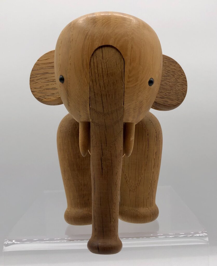 1957 Kay Bojesen Denmark Modern Articulated Oak Elephant /b
