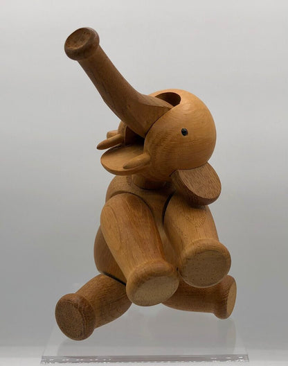 1957 Kay Bojesen Denmark Modern Articulated Oak Elephant /b