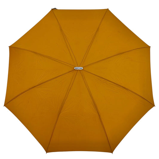 Vintage 1970s Knirps Red Dot Telescoping Umbrella Golden Ochre. In Case EUC /cb